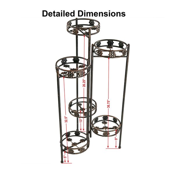 Winston Porter Highlandville Metal Weather Resistant Plant Stand ...