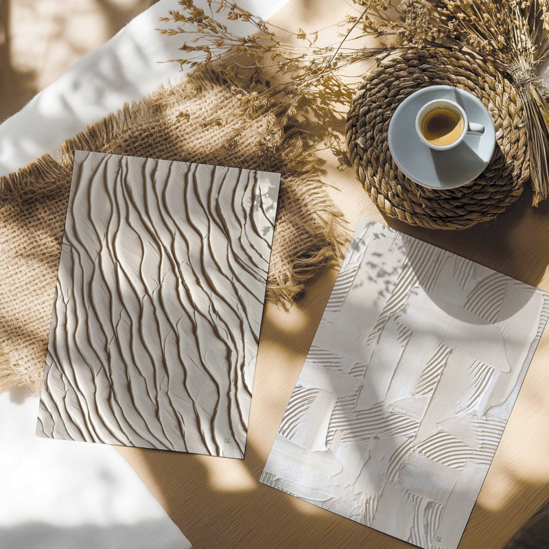 Wave Formations Duo I, ensemble de 2 impressions dans un cadre, Papier, H 24 po x l 36 po x P 0,1 po