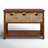 Hoehne 44'' Console Table, X-Side Sofa Table, 2 Storage Shelves, 3 Wicker Baskets, Coffee 