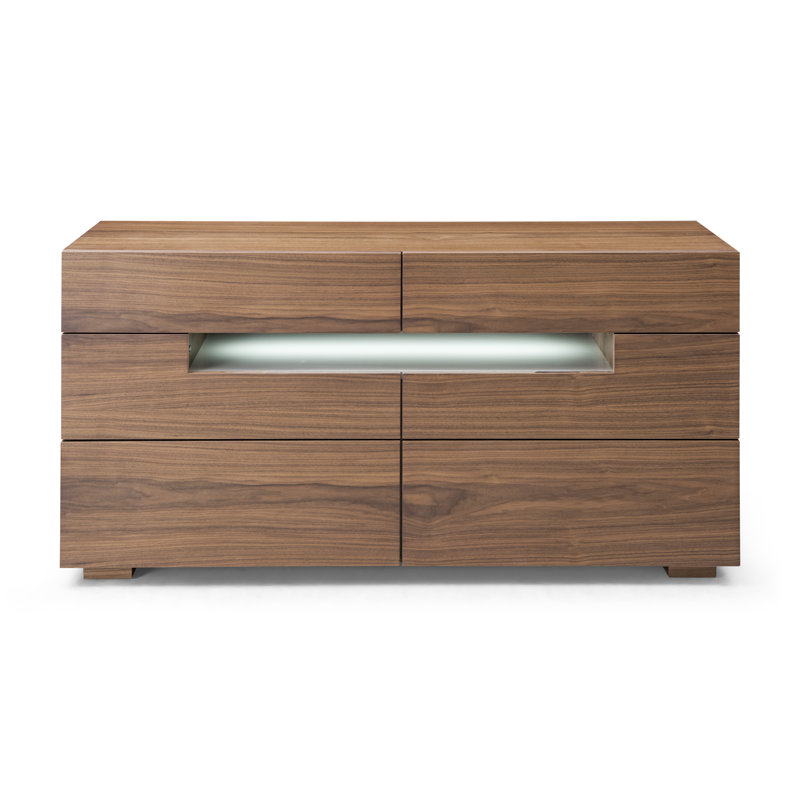 Matsumoto 55'' W 6 - Drawer Dresser, Walnut