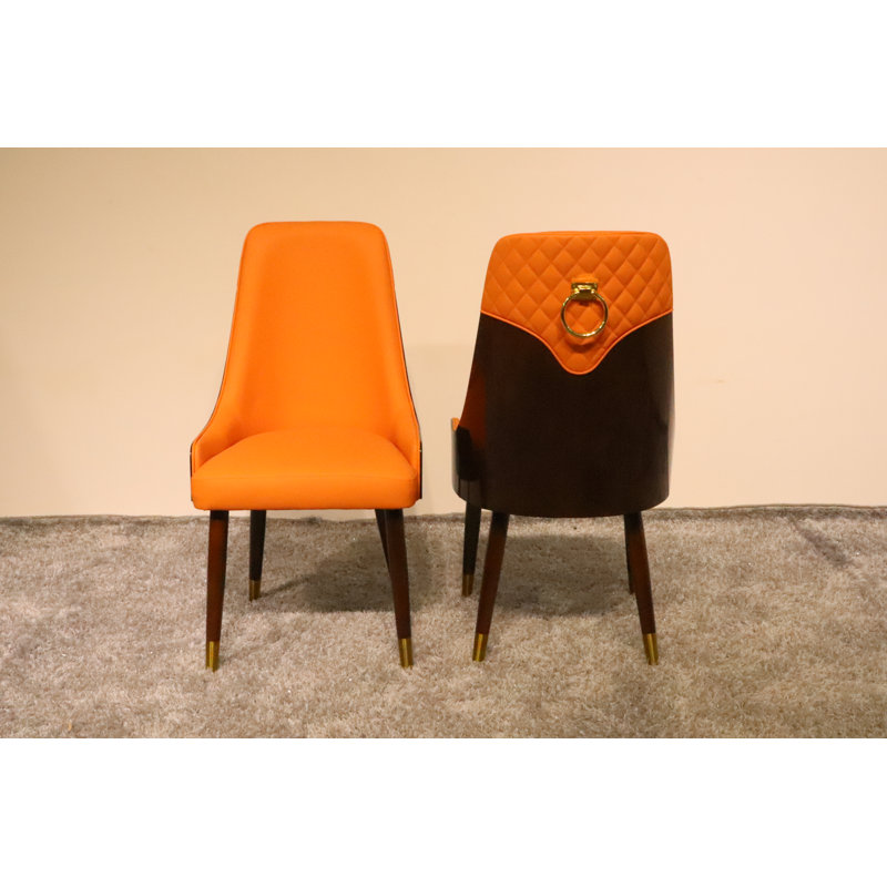 Vogue Lux Beige Dining Chair, Orange