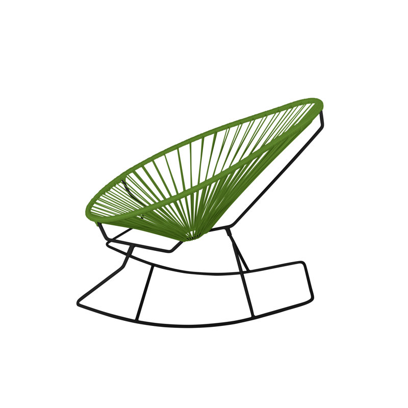 Chaise berçante intérieure / extérieure Acapulco, Cactus / noir