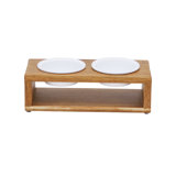 Teamson Pets Elevated 2- Dish Pet Feeder