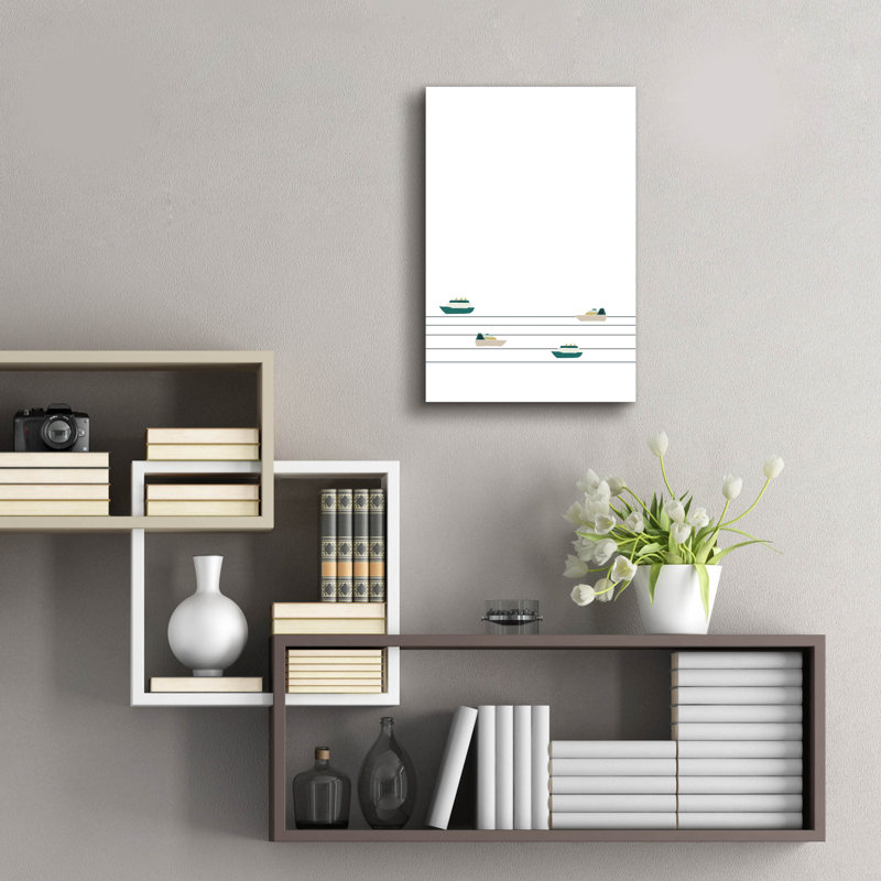 «Nautical Life Boat On The Sea» par Sabrina Balbuena, H 24 po x l 16 po x P 0,2 po