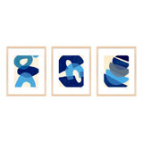 Indigo Ensemble Set Of 3 Print by Andrea Stokes