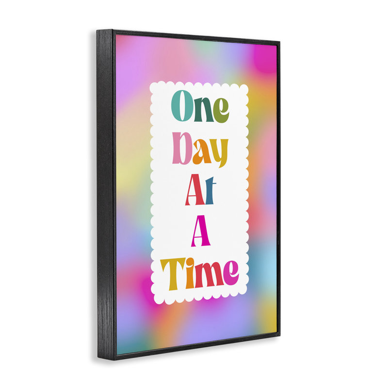 «Bright One Day At A Time», estampe numérique, design par Pooja Dave, H 18 po x l 12 po, Giclée encadrée noir minuit
