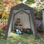 Abri de rangement extérieur 6 pi * 7 pi - Tente de rangement robuste avec fenêtres ventilées enroulables-114161941