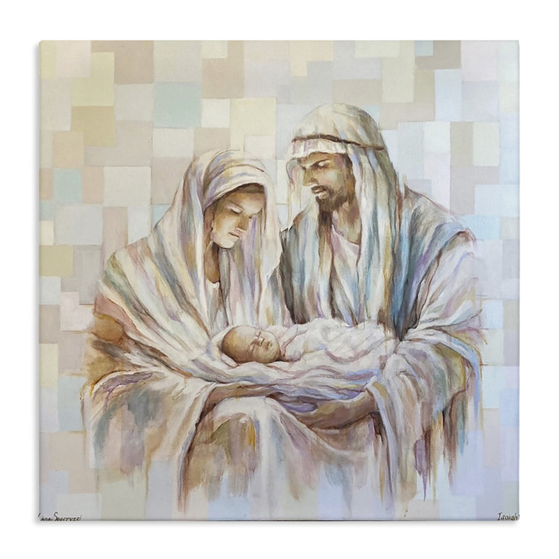 «The First Christmas Nativité», art mural par Linda Sperruche, 17" H x 17" W