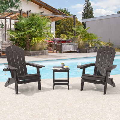 Ensemble de 2 chaises Adirondack pliantes Aeralyn
