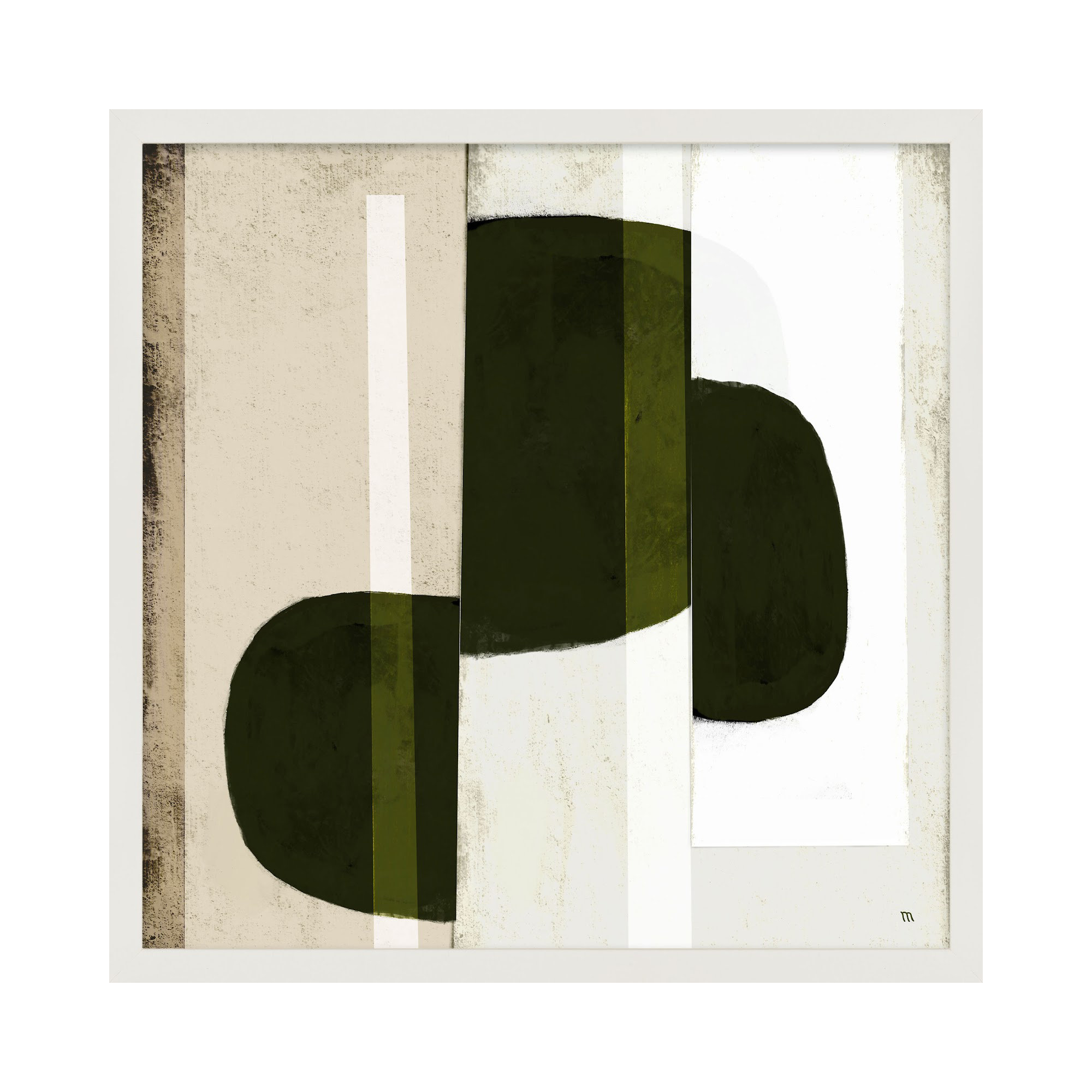 Collage 2 by StudioM, White Framed Paper, 36" H x 36" W x 1.25" D