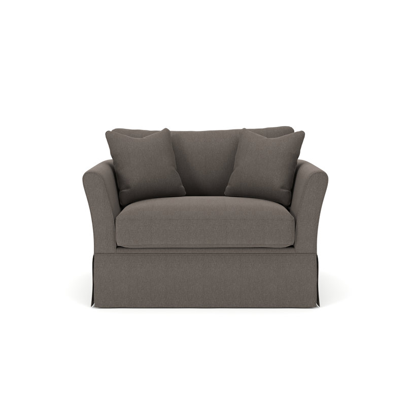 Shelby Upholstered Chair And A Half, Drusky Charcoal Sustain® Basketweave