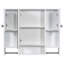 Armoire de rangement murale moderne 35 po x 28 po, armoire de salle de bain murale avec miroir, armoire à pharmacie avec barre à serviettes-1222742322