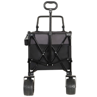 Chariot de chariot pliant multifonctionnel avec poignée rotative, roues tout-terrain à 360 °, hauteur réglable, grande capacité et pliage instantané pour le transport, l'épicerie et l'utilisation à l'extérieur.