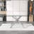 Modern Minimalist Rectangular Glass Dining Table With Sturdy Metal Legs For Various Spaces