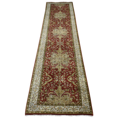 Cashmir One-of-a-Kind Runner 2'4" x 11'5" New Age Runner Wool Area Rug in Red