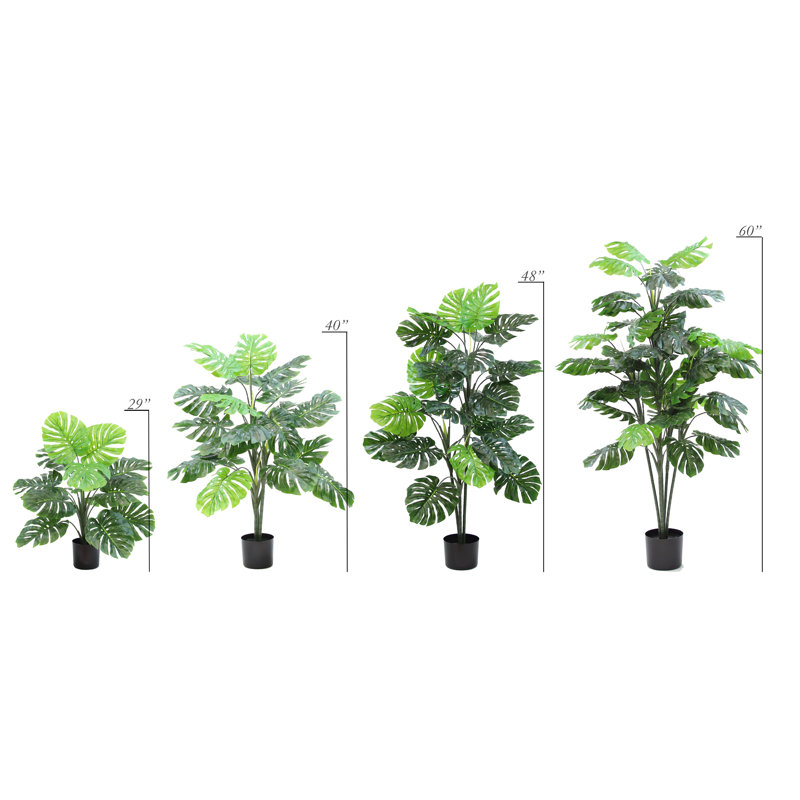 Philodendron artificiel en pot, H 27 po x l 24 po x P 24 po