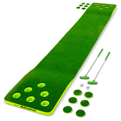 GoSports BattlePutt Golf Putting Game - 2-on-2 Pong Style Play - 2 Golf Balls and 2 Putters