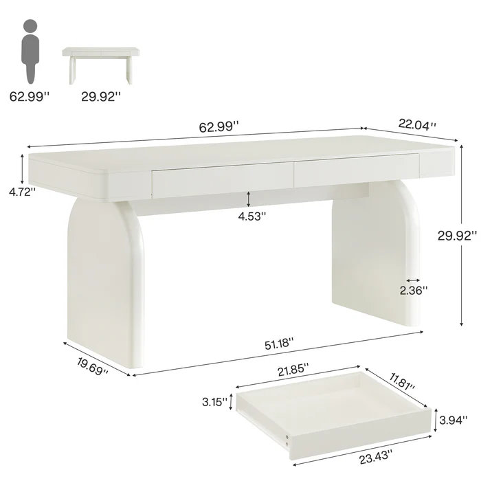 Bureau, bureau d'ordinateur, bureau de direction avec tiroir, table de salle à manger