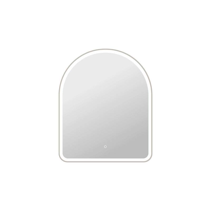 42 Inch Arch LED Front and Backlit Wall Mirror in Silver, Silver, 42" x 33"