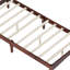 Lit plateforme simple en bois avec tête de lit en forme de gourde, lit plateforme de style rétro avec support en lattes de bois, noyer-23873322-23873323