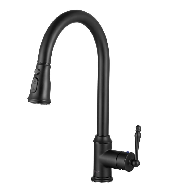 Pull Down Single Handle Kitchen Faucet, Chrome