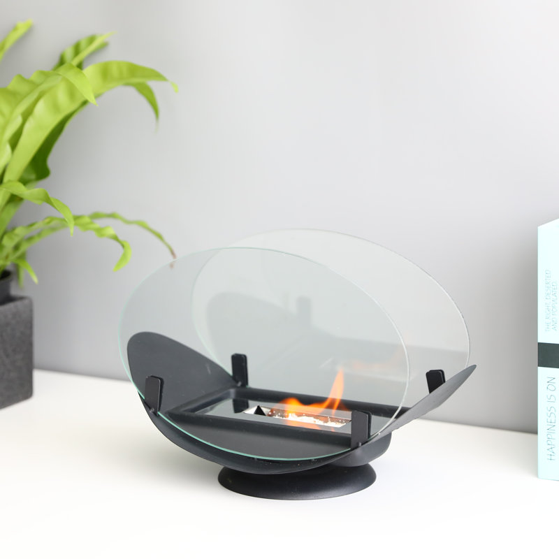 Ewout Bio-Ethanol Outdoor Tabletop Fireplace with Flame Guard