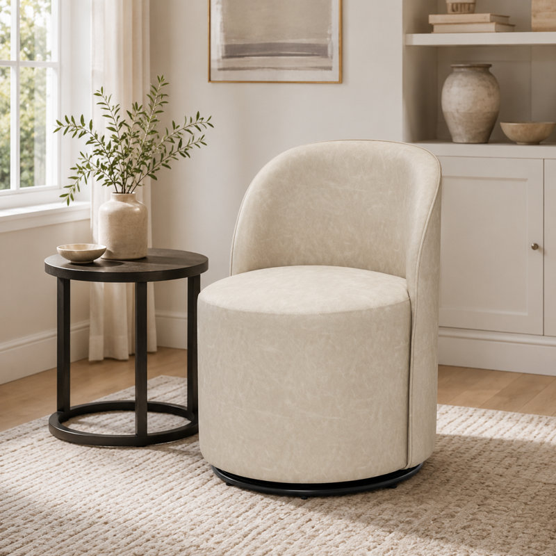 Chaise pivotante rembourrée, Grey