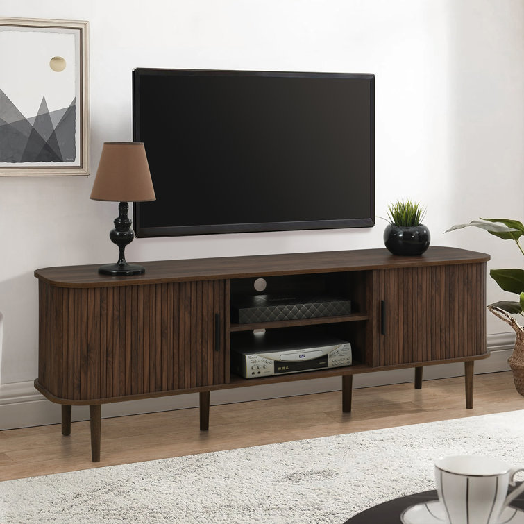 Wandie 67.7" W Mid Century Modern TV Stand with Storage and Shelves to fit up to 75" TVs 