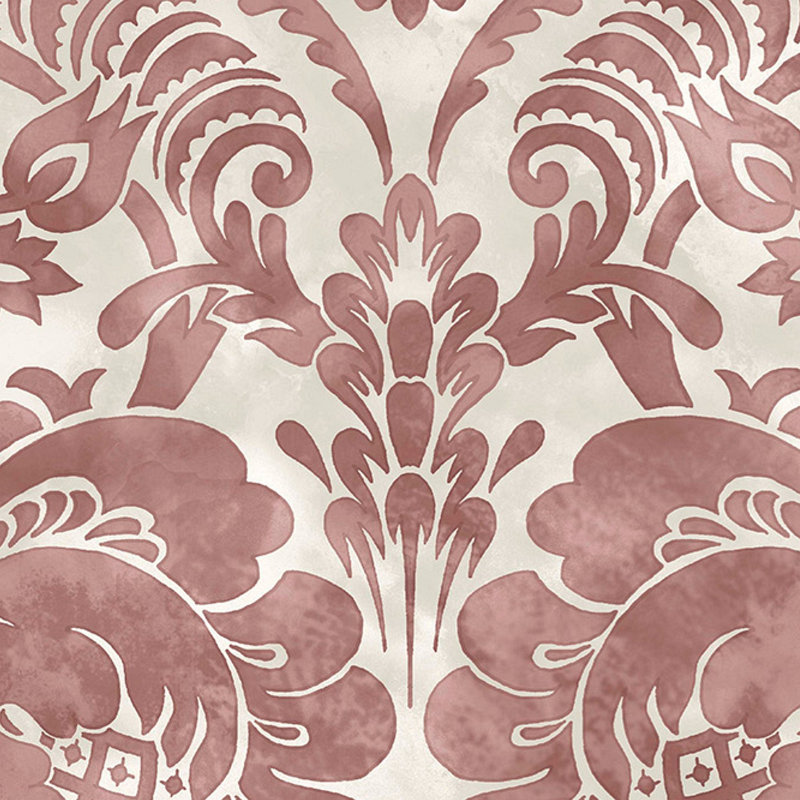  Florentine Antique Gold Wallpaper, Red
