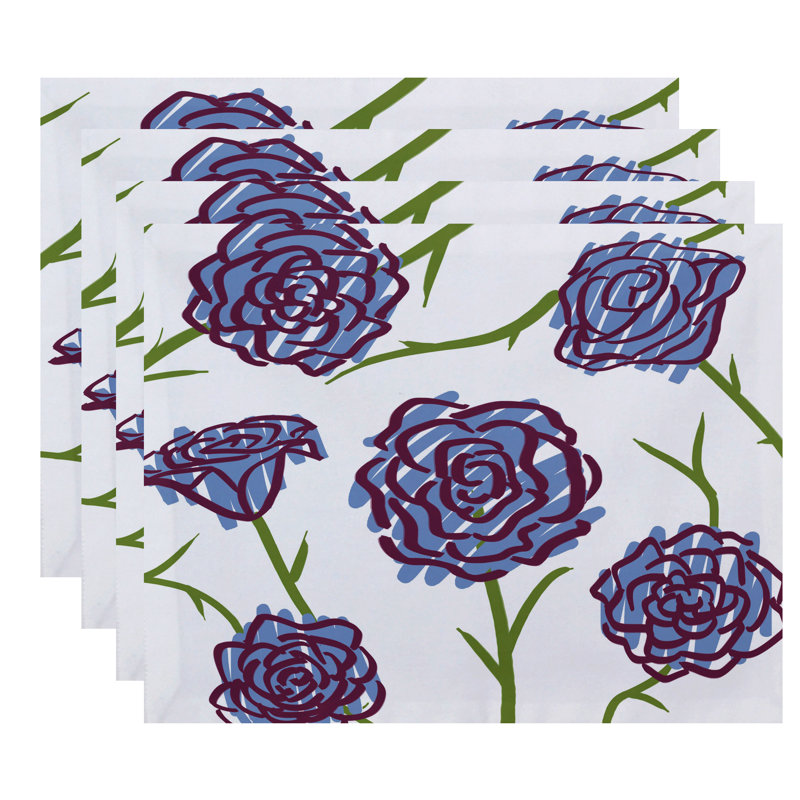 Ensemble de napperons 4 pièces Slezak Spring, Bleu