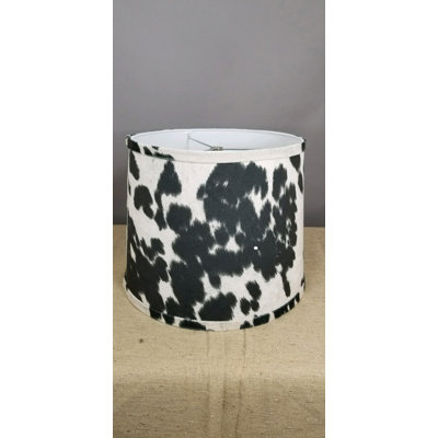 Faux Cowhide Drum Lamp Shade (Spider)