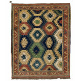 Borachalu III Wool Southwestern Area Rug in Brown/Gray/Beige