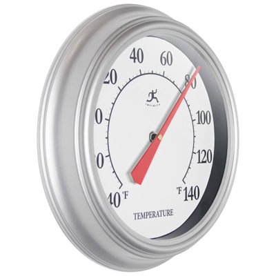 Thermomètre classique en plastique rond 12 pouces
