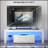 LED TV Stand For Televisions Up To 55 Inchs,Modern Entertainment Center With Down Filp Door, Glass Shelf And High Glossy UV Front Face, TV Console Table For Living Room,Bedroom,White-1464281547