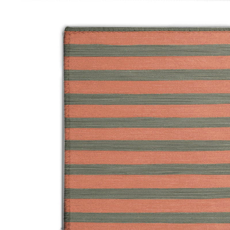 Tapis intérieur / extérieur brun HorizontalStripes, Rectangle 4pi x 6 pi