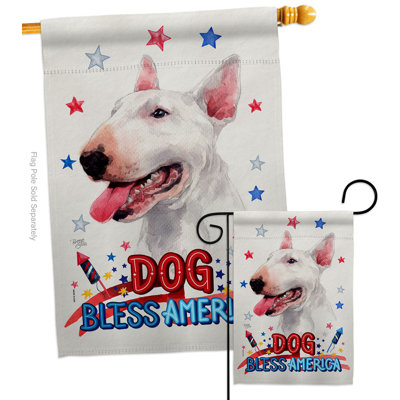 Drapeau de jardin Patriotic Bull Terrier