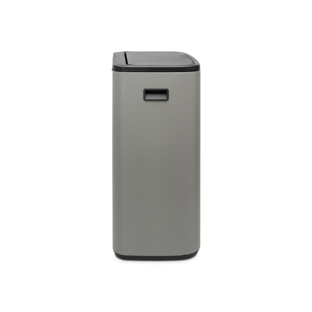 Brabantia Bo Touch Top Dual Recycling Can, Mineral Concrete Gray