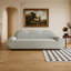 Canapé 3 places Cloud incurvé de 224 cm (88 po), recouvert de tissu capitonné, avec accoudoirs arrondis, coussins en mousse haute densité et base en fer.-1540205179