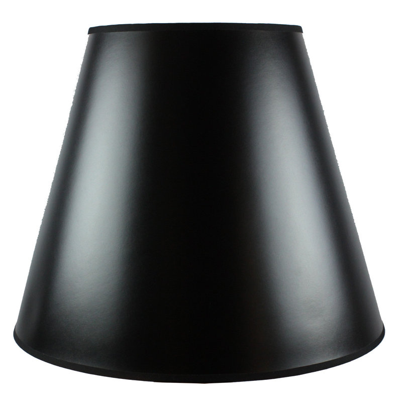 Abat-jour empire parchemin H 15 po x l 18 po (vissé) en noir