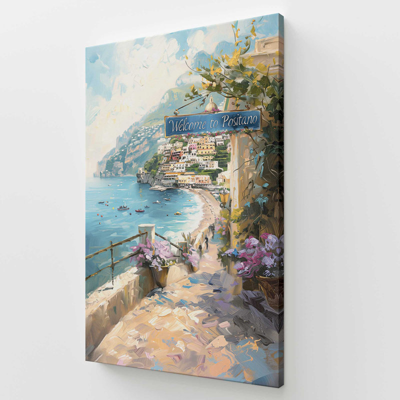 Positano Paradise, grande impression sur toile, H 54 po x l 36 po