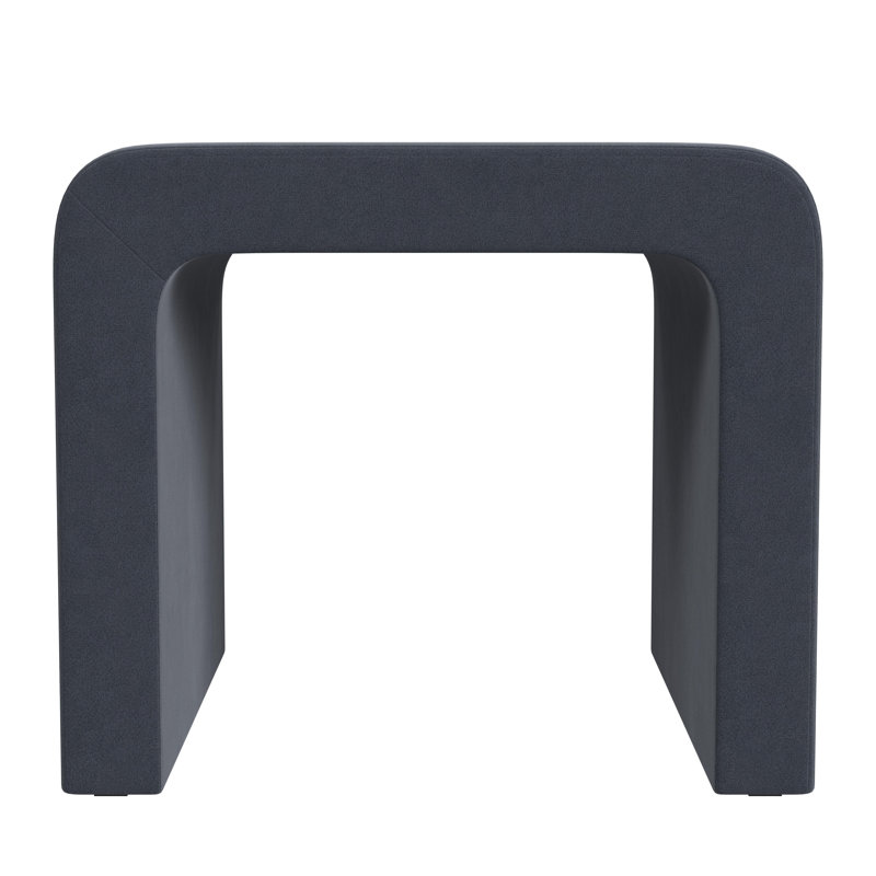 Homepop Arch Ottoman - Rust, Blue Velvet