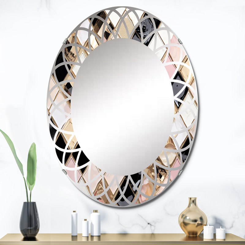 Corkermain - Miroir mural tendance ovale, 36 po x 24 po