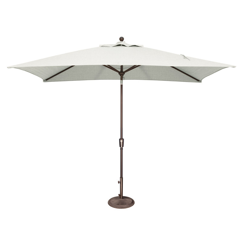 Parasol de marché rectangulaire 10 pi x 6,5 pi Launceston, Toile Sunbrella® beige antique, Bronze