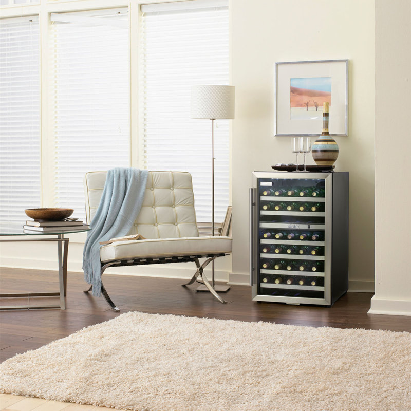 Stainless Steel Dual-Zone 38-Bottle Wine Cooler