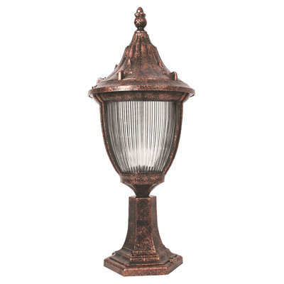 Lampe murale traditionnelle pour l'extérieur, corps en ABS brun, 23,6 po x 11,8 po | Capuchon en polycarbonate, douille E27 maximale de 40 W | IP65 résistant aux intempéries, parfait pour les espaces traditionnels et industriels nostalgiques américains