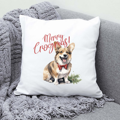 05_corgi Reversible Throw Pillow