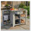 Chariot de cuisine verrouillable pour l'extérieur avec îlot de cuisine-124452009