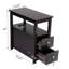 Table de chevet rustique Oaklyn avec station de charge USB et pin