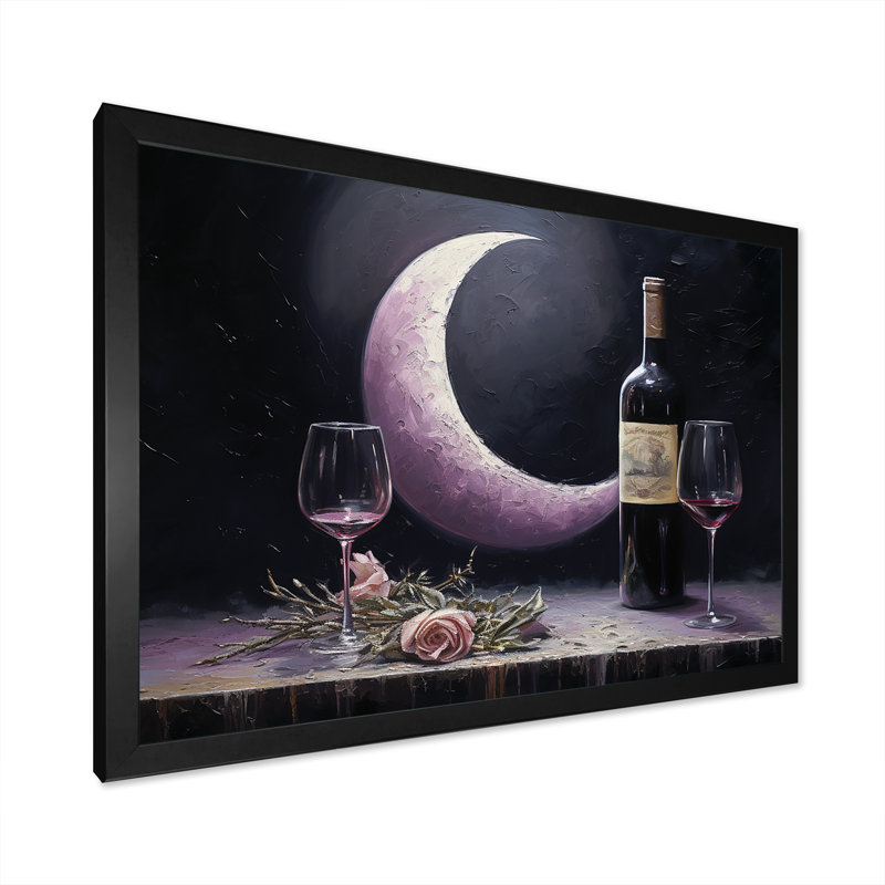 Sommeliers solitude sur toile, H 34 po x l 44 po x P 1,5 po, Cadre simple noir