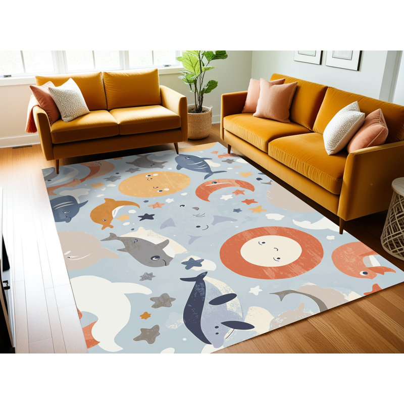 Tapis lavable pour animaux Zoomie Kids, Rectangle 6' x 9'